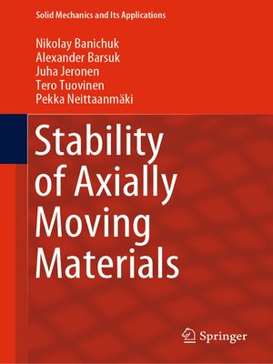 cover image of Stability of Axially Moving Materials